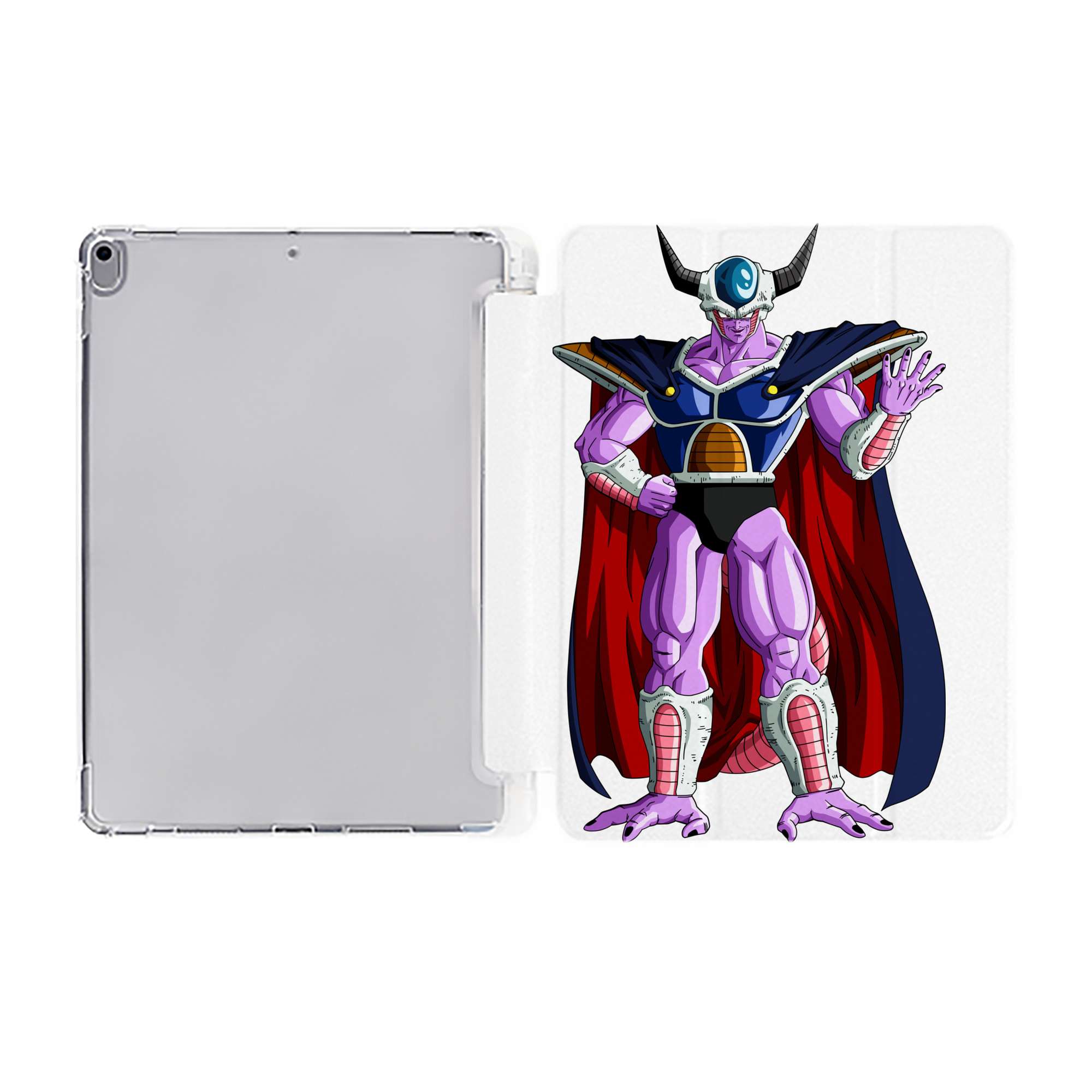 （画像用） ドラゴンボール コルド大王 DRAGON BALL King Cold IPad ケース ペン収納付き 三つ折りスタンド PUレザー×シリコン 対応機種9.5/10.5/10.9インチ